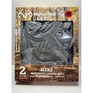 NWT Realtree Mens Medium Super Soft Lounge 2 Piece Long Sleeve Jogger Set Relax